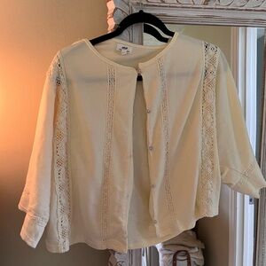 Butter Yellow Aerie Lace Top